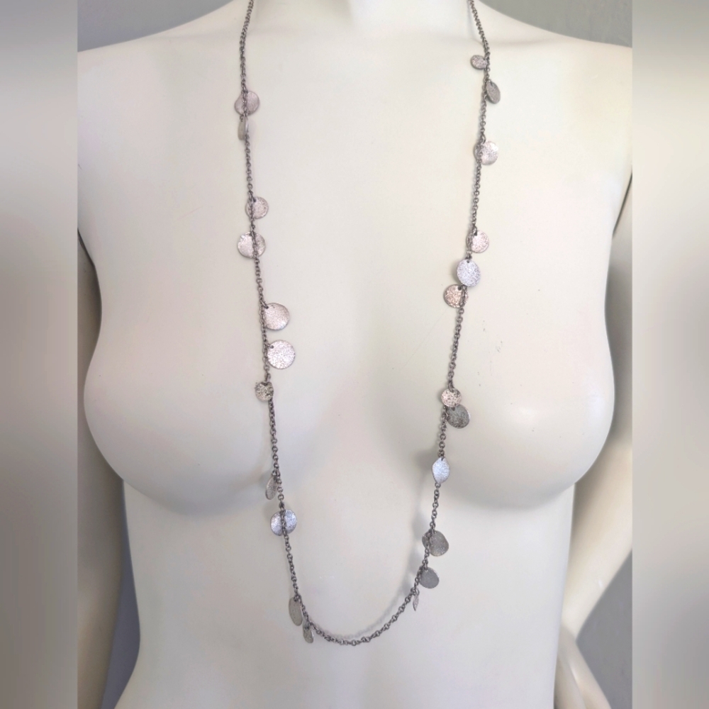 36" Silver-plated Bangle Chain Necklace